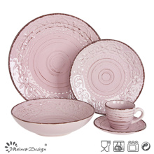 OEM Popular New Original Design Quality Products Embossed Ceramic Dinner Set